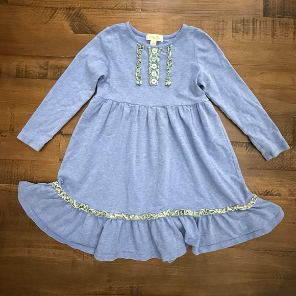 Matilda Jane Girls Caitlin Blue Lap Dress Size 2 - Picture 1 of 5
